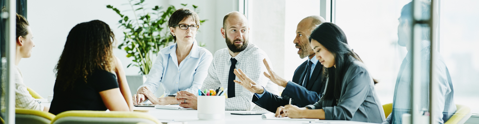 Business team meeting in a modern office