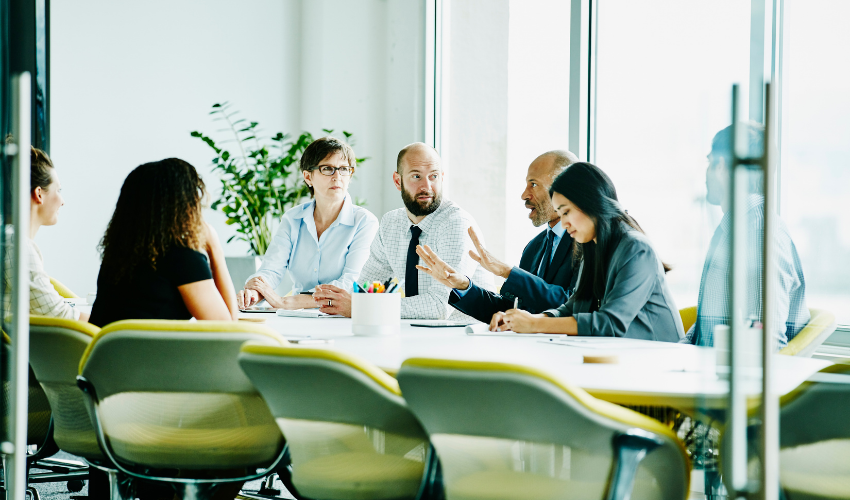 Business team meeting in a modern office